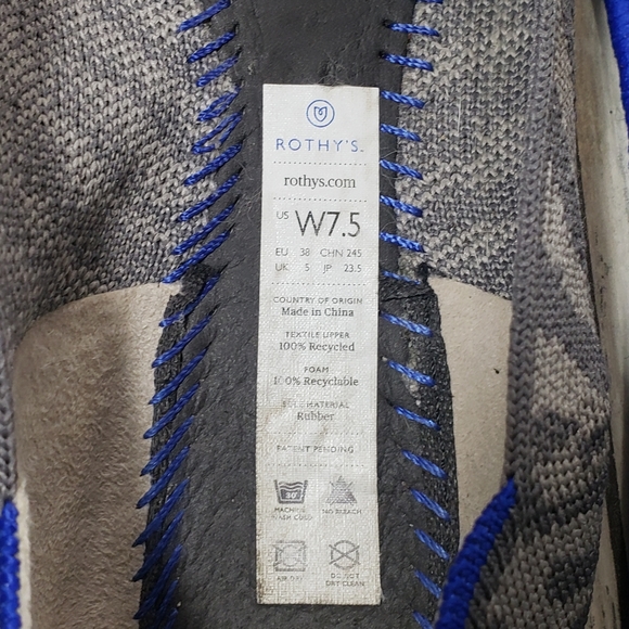 Rothy's Gray Zebra Striped  Points shoes. - Picture 6 of 11